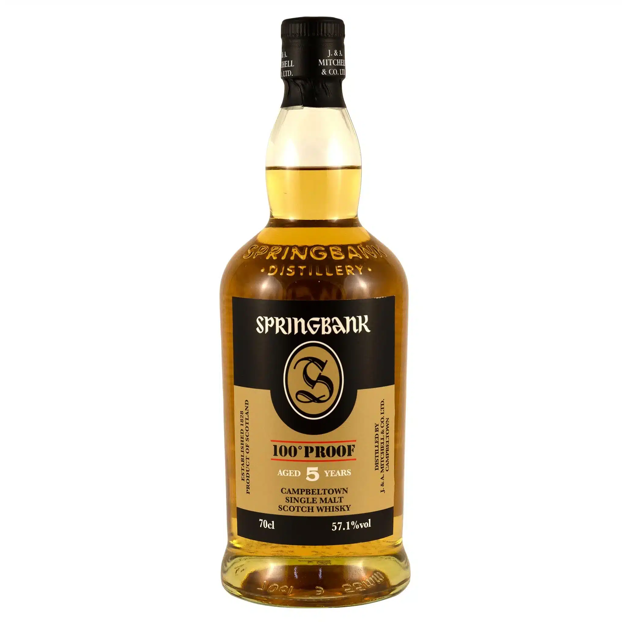 60 % Bourbon, 40 % Sherry Notre prix : 48-52 £ Nez : Ce whisky s'ouvre sur un bouquet vif et éclatant, avec des notes de pommes vertes, d'ajoncs, de gommes à vin et une touche minérale. Bouche : La bouche est bien équilibrée, avec une légère note fumée de tourbe et de douces nuances de sucre glace et de chocolat blanc. Des arômes de tomate, de graines de tournesol et d'huile de lin se développent ensuite. Finale : La finale révèle des notes de miel et de groseilles à maquereau. 57,1 % vol.